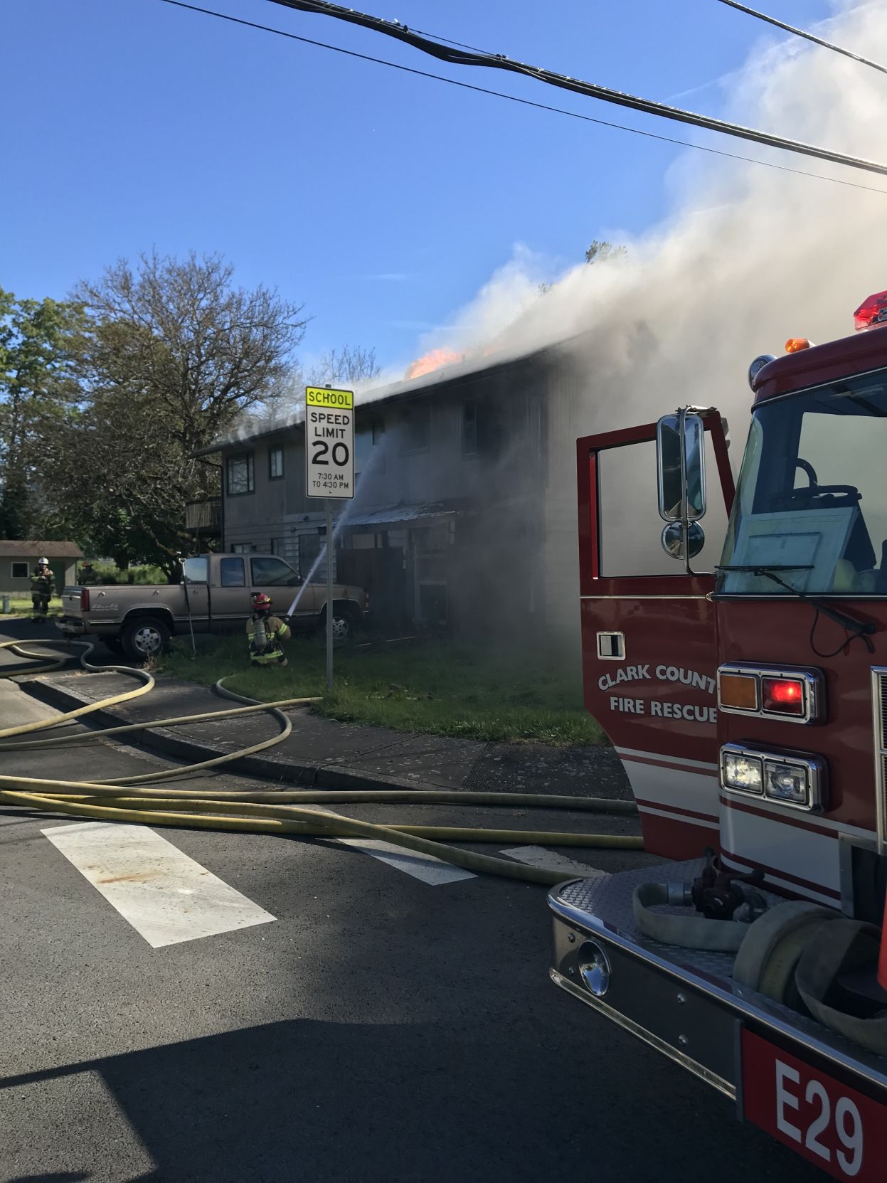 Woodland apartment fire sets of ammo